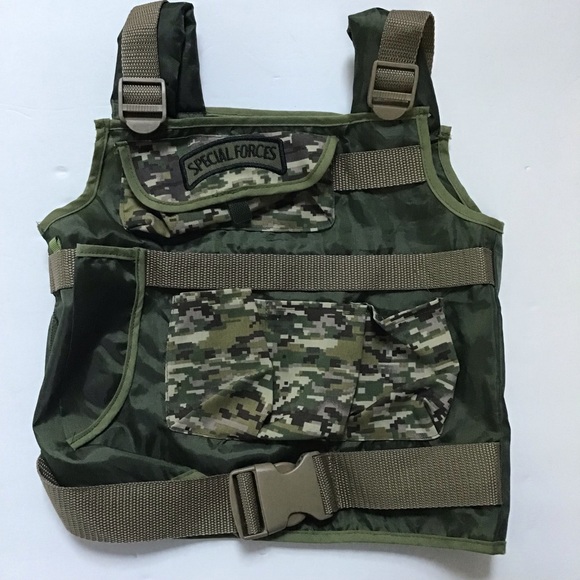 Special Forces Camouflage Child’s Dress Up Play Costume Vest - Picture 2 of 10